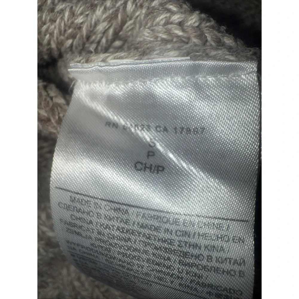 Banana Republic Men's Sweater‎ 100% Cotton Quarter Snap Gray Size Small Ch/p